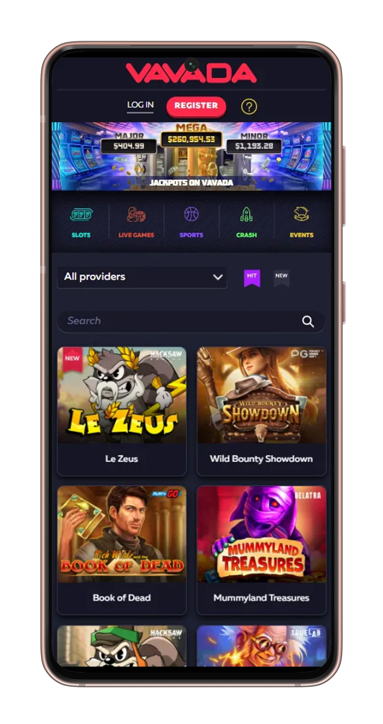 Мобильное приложение Vavada